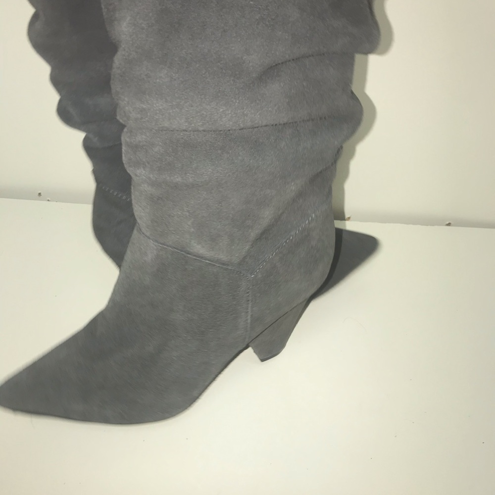 NEW Mohito Grey Suede Gold Label Boots Sz. 9